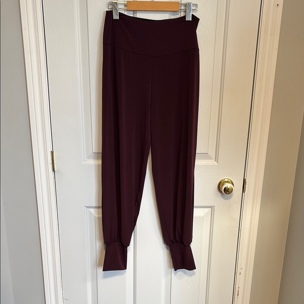 Elegant Burgundy Women's Pants by Kollontai Canadian Designer and made in Canada